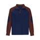 thumbnail image 3 of Blusa y camisa de manga larga con cuello alto para hombre, estilo casual, con retazos, a la moda, de manga larga, con cuello alto y botones., 3 of 5