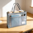 thumbnail image 5 of Durable Mesh Drawstring Bag with Zipper for Art Supplies, Storage & Organization, Large Capacity, Lightweight, Reinforced Handles, Translucent Design, 5 of 5