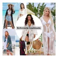 thumbnail image 4 of Salida De Playa Vestido Mujer Ropa Pareo Cover Up Encaje, 4 of 8