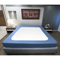 thumbnail image 3 of D.N.G. BEDDINGS 1 Piece Box Spring Cover - 100% Egyptian Cotton, 800 TC, Wrap Around 4 Sides Bed Skirt for Hotel & Home, Fits Box Springs up to 18 Inch - Cal King, Stripe Medium Blue Color, 3 of 8