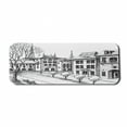 thumbnail image 1 of City Computer Mouse Pad, Hand Drawn Outdoor Sketch of Autumn in Old European Town Buildings, Rectangle Non-Slip Rubber Mousepad Large, 31" x 12" Gaming Size, Charcoal Grey White, by Ambesonne, 1 of 2