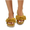 thumbnail image 4 of asdoklhq Slippers for Women Summer,Summer Ladies Slippers Thick Soled Sandals Casual Women Shoes Bow Fish Mouth Slippers, 4 of 4