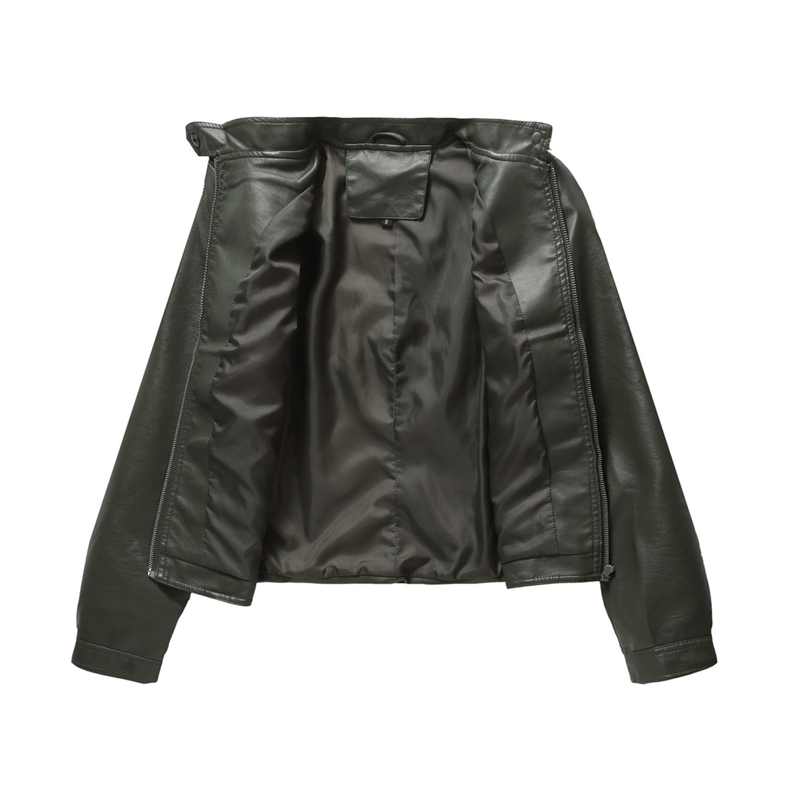 Leather Jacket Women 2024 Fall Women's Faux Leather Blazer Jacket Vegan Leather Coat for Women Relaxed-fit Bomber Jacket Women Outerwear Jackets & Coats