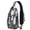 Gray Halloween Ghosts-1, variant on Sling Backpack,Gray Halloween Ghosts Cats and Pumpkins Crossbody Bag with Water Bottle Holder,Waterproof Sling Bag for Men/Women with Chest Phone Holder for Hiking,Travel