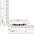 thumbnail image 2 of Gem Stone King 2.43 Ct Purple Amethyst Black Diamond 18K Yellow Gold Plated Silver Bracelet for Women, 2 of 3