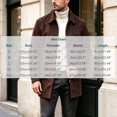 thumbnail image 3 of WIZUTIZ Men's Suede Mid Length Trench Coat Full Zip Stand Collar Jacket with Pockets Fall Winter Fashion Outerwear, 3 of 8