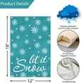 thumbnail image 4 of Winter Snowflake Garden Flag Let It Snow 12.5x18 Double Sided Small Burlap Welcome Winter Holiday Yard Outdoor Flag Outside House Decoration (Only Flag), 4 of 6