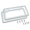 thumbnail image 2 of 2PCs Creathome Stainless Steel License Plate Frames with Mirror Polish Color, 2 of 9