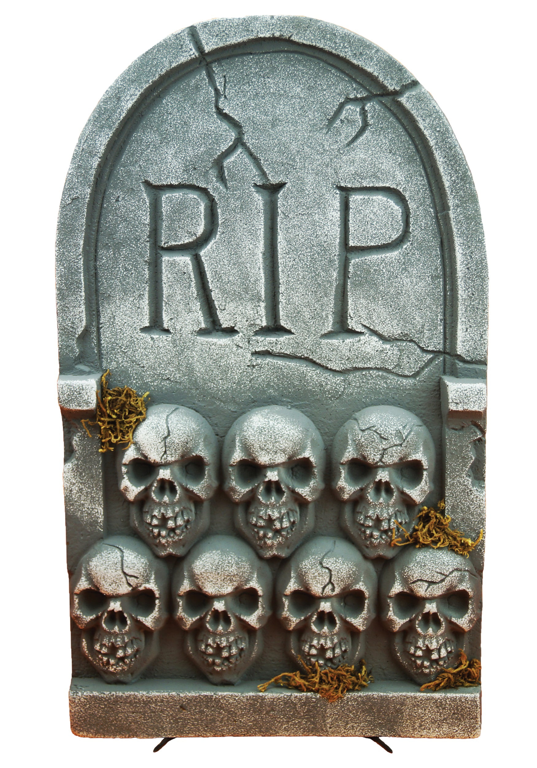 Details about   3 Realistic 14” Halloween Foam Tombstones White RIP,Skull Red RIP New In Plastic 