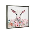 thumbnail image 4 of Stupell Industries Baby Sheep & Pink Flowers Animals & Insects Painting Gray Floater Framed Canvas Art Print Wall Art, 21 x 17, 4 of 10