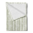 thumbnail image 2 of Tropical Soft Flannel Fleece Blanket, Rainforest Tree Bamboo Branches Leaves Silhouettes Texture Summer Illustration, Cozy Plush for Indoor and Outdoor Use, 70" x 90", Eggshell White, by Ambesonne, 2 of 5