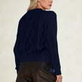 thumbnail image 4 of ZOYOEN Womens Cable Knit Pullover Sweaters- Winter Trendy Warm Casual Long Sleeve Chunky Sweater Navy Size XL, 4 of 5