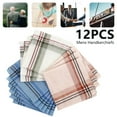 12pcs Mens Handkerchiefs Assorted Pure Cotton Handkerchiefs 14.96x14