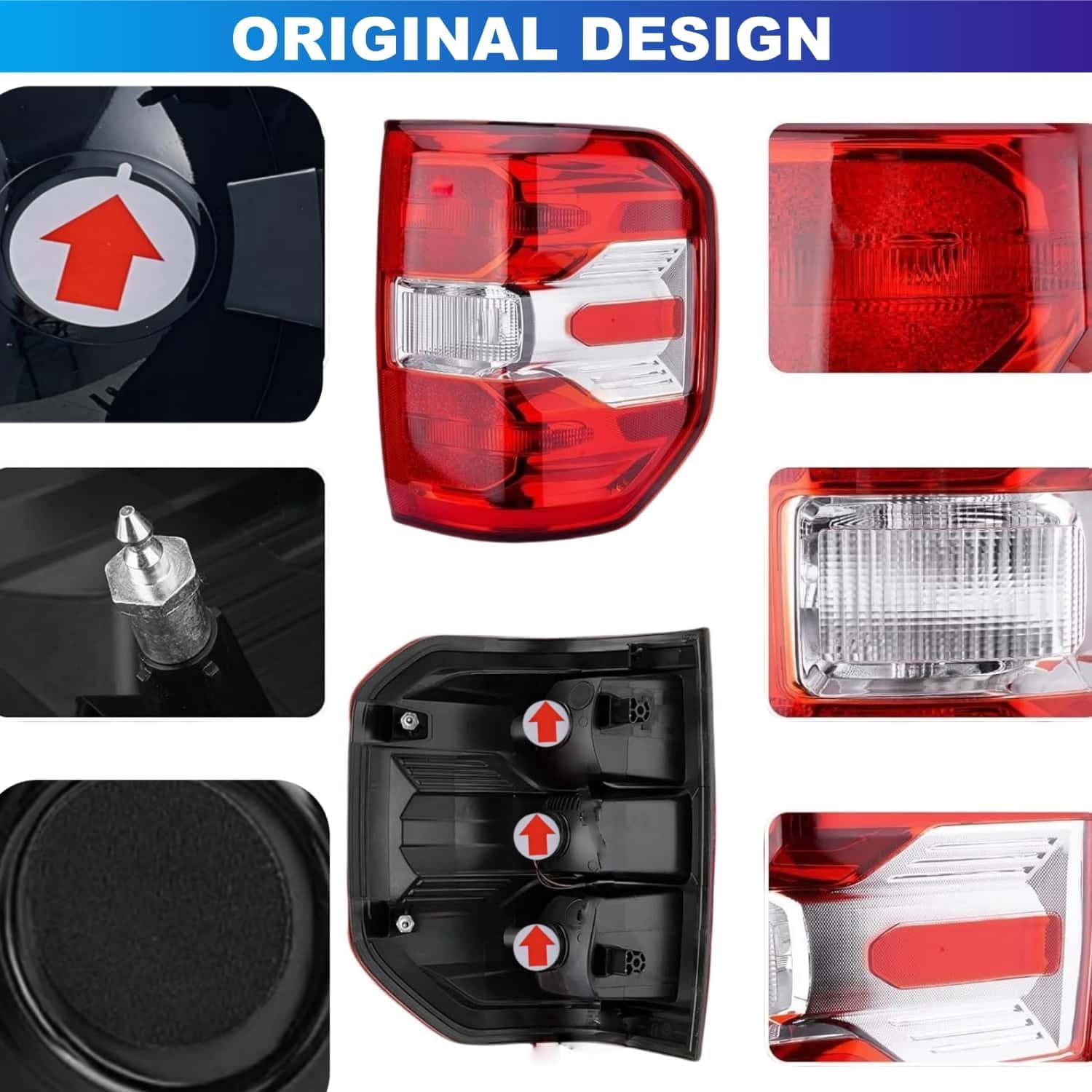 Passenger Tail Light Housing Fits For 2022-2024 FORD MAVERICK  /MAVERICK HYBRID ; Pair; Red Lens;NO Bulbs; Right Side NZ6Z13404A;NZ6Z13404D;