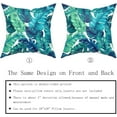thumbnail image 6 of Tropical Leaves Pillow Covers 16x16 Inch Summer Decorative Green Palm Leaf Throw Pillow Covers Set of 2 Soft Cotton Pillow Case Square Cushion Covers for Home Couch Sofa Patio Bedroom, 6 of 6
