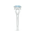 thumbnail image 3 of Angara Natural 0.6 Ct. Aquamarine Solitaire Ring in 14K White Gold for Women (Ring Size: 12), 3 of 10