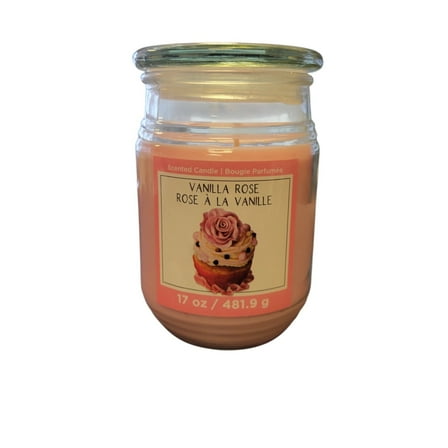 Ashland Vanilla Rose Scented Jar Candle, 17 oz