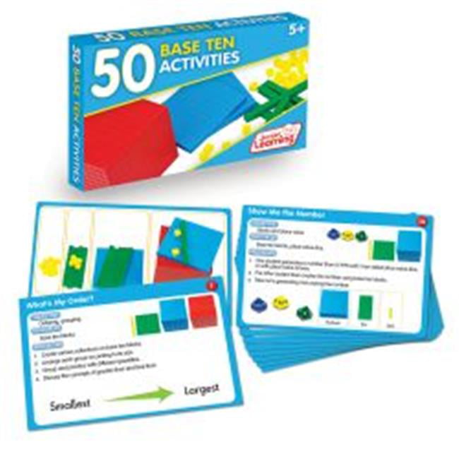 edxeducation Four Color Plastic Base Ten Set Hands-on Math Man... 121 Pieces 