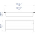 thumbnail image 3 of ALFI brand AB9539-BN Brushed Nickel 24 inch Towel Bar & Shelf Bathroom Accessory, 3 of 7