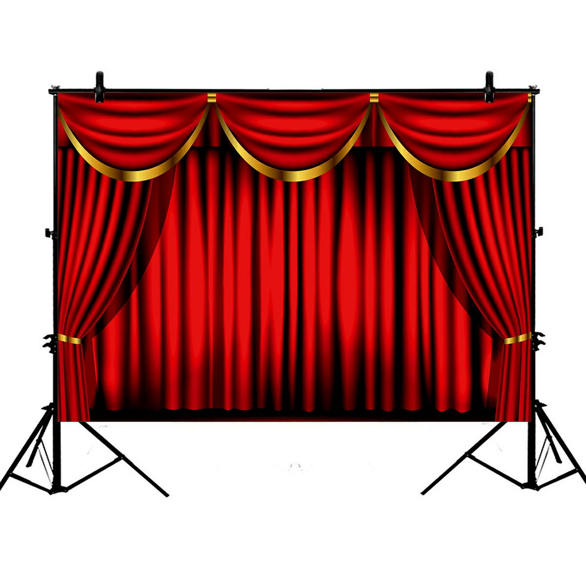 Gckg 7x5ft Dark Red Curtain Drape Stage Theater Party Polyester