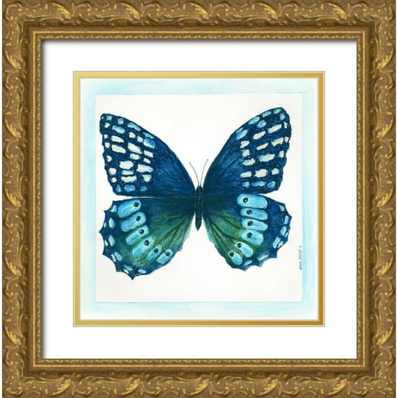 Shamp, Cindy 20x20 Gold Ornate Wood Framed with Double Matting Museum Art Print Titled - Butterfly I