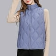thumbnail image 2 of Kaemgyyd Puffer Vest Women Winter Thermal Zip up Sleeveless Outerwear with Pockets Cozy Stand Collar Quilted Padded Vest Jackets, 2 of 5