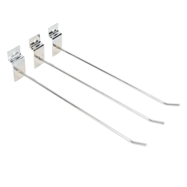 Slatwall Hook, Easy Installation Slat Wall Hanging Hook 20cm Wear Resistant Wide Application 50PCS Strong Load Bearing Aluminum Alloy for Store