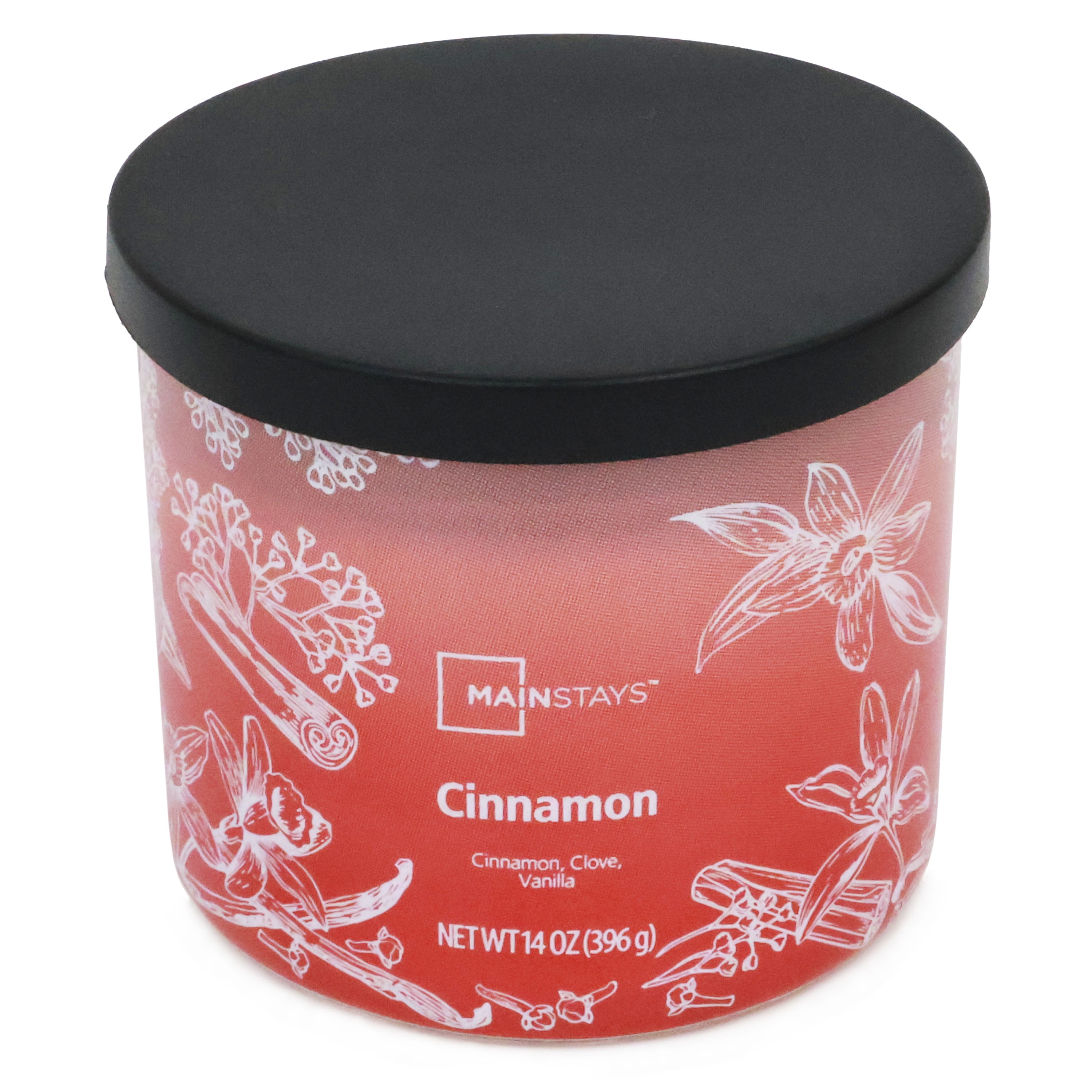 Mainstays 3 Wick Ombre wrap candle Cinnamon Fragrance, 14 Ounce