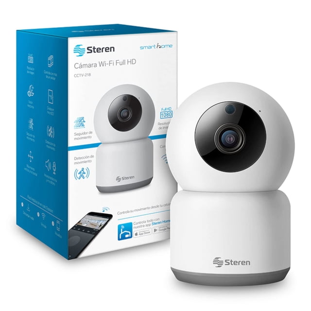 STEREN CCTV-218 Cámara de Seguridad Wi-Fi HD robotizada, visión Nocturna, Audio bidireccional, Blanco (Reacondicionado)