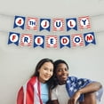 thumbnail image 4 of Moocorvic Happy 4th of July Flag Bunting Garland American Stars and Stripes Banner Patriotic Party Decoration Memorial Day Party Supplies, 4 of 6