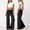 Black, variant on Coral Fold Over Yoga Pants for Women 2026 Wide Leg Loose Fit Lounge Foldover Pant with Ruched Waist Baggy Sports Leggings(Mint Green,L)