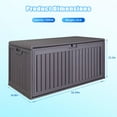 thumbnail image 2 of Zolyndo 100 Gallon Waterproof Outdoor Storage Box, Outside Resin Deck Box for Patio Cushions, 2 of 7