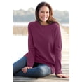 thumbnail image 2 of Woman Within Plus Size Long-Sleeve Crewneck Soft Waffle Knit Thermal Shirt, 2 of 6