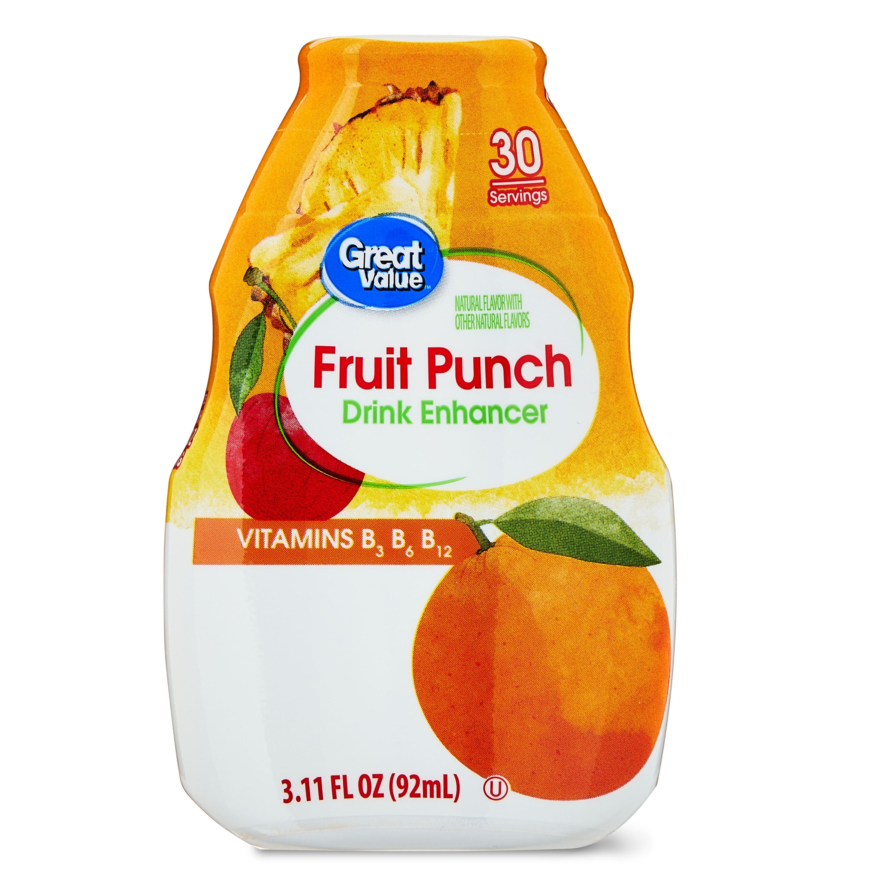 (2 pack) Great Value Fruit Punch Drink Enhancer, 3.11 fl oz