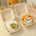 thumbnail image 2 of 100% Compostable To-Go Food Containers with Lids, 6x6 Clamshell Takeout Boxes 50 Pack | Eco-Friendly Sugarcane Fiber Burger Box | Biodegradable, Heavy-Duty, Microwave & Freezer Safe, 2 of 8