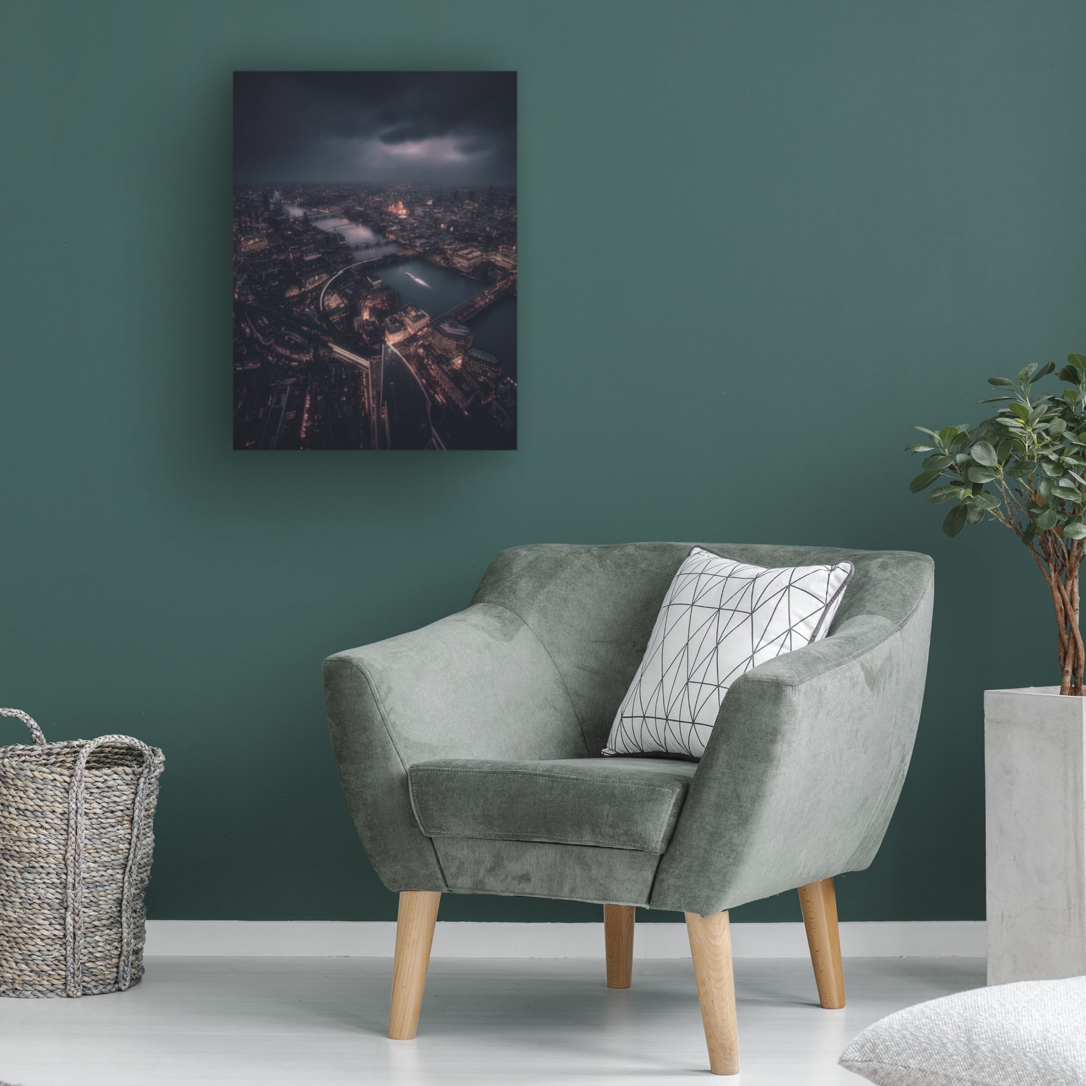 Canvas Wall Art - David George 'Apocalyptic London' Wall Art for Living Room, Bedroom, or Office D?cor by Trademark Fine Art - 35 x 47 Inches