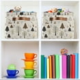 thumbnail image 6 of Yayeee 2 Pack Canvas Storage Basket with Handles for Shelves Fabric Bins Closet Organizer, Winter Forest, 6 of 8