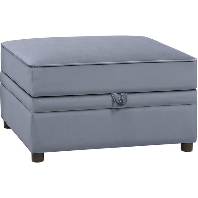 ACME Bois II Ottoman de Rangement en Velours Gris