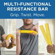 THERABAND FlexBar Resistance Bar, Extra Light, Yellow Flex Therapy Bar for Physical Therapy, Wrist & Forearm Exercise Equipment, Non Slip Grip, Compact Design