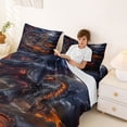 thumbnail image 3 of Feelyou Western Fire Dragon Full Size Sheets for Men Boys, Magic Galaxy Moon Bed Sheets, 4pcs, 3 of 5
