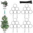 thumbnail image 3 of Potted Plant Trellis 4Pcs Iron Climbing Plant Frame with 20Pcs Black Ties Combination Assembly Garden Plant Support for Garden Courtyard Balcony Potted Plant Climbing Plant, 3 of 11
