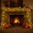 thumbnail image 5 of 71 Inch LED Glowing Black Ivy Garland, Artificial Hanging Green Fern Greenery Vines with Lights, Fake Leaves Swag for Halloween Thanksgiving Indoor Outdoor Garden Wall Party Decor, 5 of 9