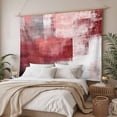 thumbnail image 3 of Red Grey Oil Painting Tapestry for Bedroom Wall Hanging Tapestry, Abstract Modern Street Smear Art Ceiling Backdrop Tapestries Poster Blanket Wall Decor for Teens Room Living Room Dorm 59" x 79", 3 of 8