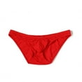 thumbnail image 3 of HUPOM Mens Underwear Boxer Briefs Male Thongs Medium waist Comfort Waist Solid Thong Red M, 3 of 4