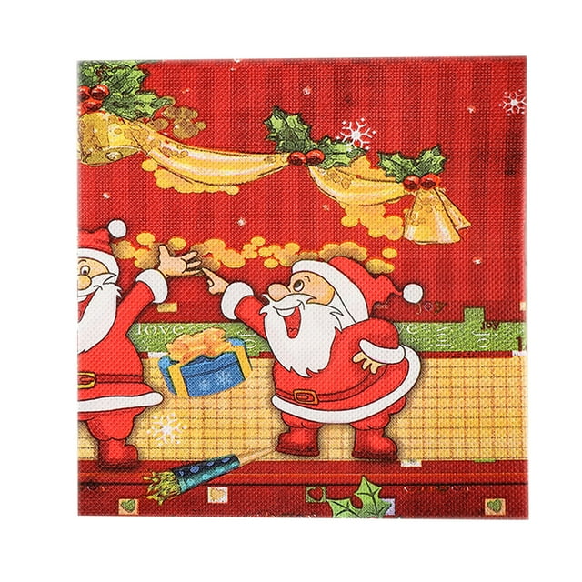 Christmas Party Supplies Christmas Paper Napkins Disposable Patterns Napkins Festive Decorative Suitable for Christmas Table And Birthdays Party Supplies 1 Pack 20 Sheets Christmas Napkins Paper