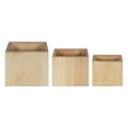 thumbnail image 2 of Kate and Laurel Domio Wall Hanging Planter Shelves, Set of 3, Natural Wood, Geometric Nesting Planter Collection, 2 of 7