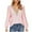 Pink, variant on GigrtiJin Women's Fall Long Sleeves Tops Casual Lace V Neck Loose Blouses Fashion Comfy Pullover Dressy Shirts