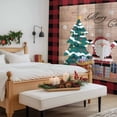 thumbnail image 4 of Red Gnomes Christmas Sheer Curtains 108 Inches Long, Xmas Tree Red Black Plaid Vintage Light Filtering Window Curtains for Living Room, Rod Pocket Voile Sheer Curtain Drapes, 52"Wx108"L, 2 Panels, 4 of 9