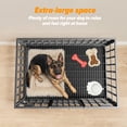 thumbnail image 7 of Ironovahome 42" Heavy Duty Dog Crate, Steel Indestructible Escape Proof Dog Cage for Medium Dogs, Large Dog Crate with Wheels & Removable Tray, Black, 7 of 7