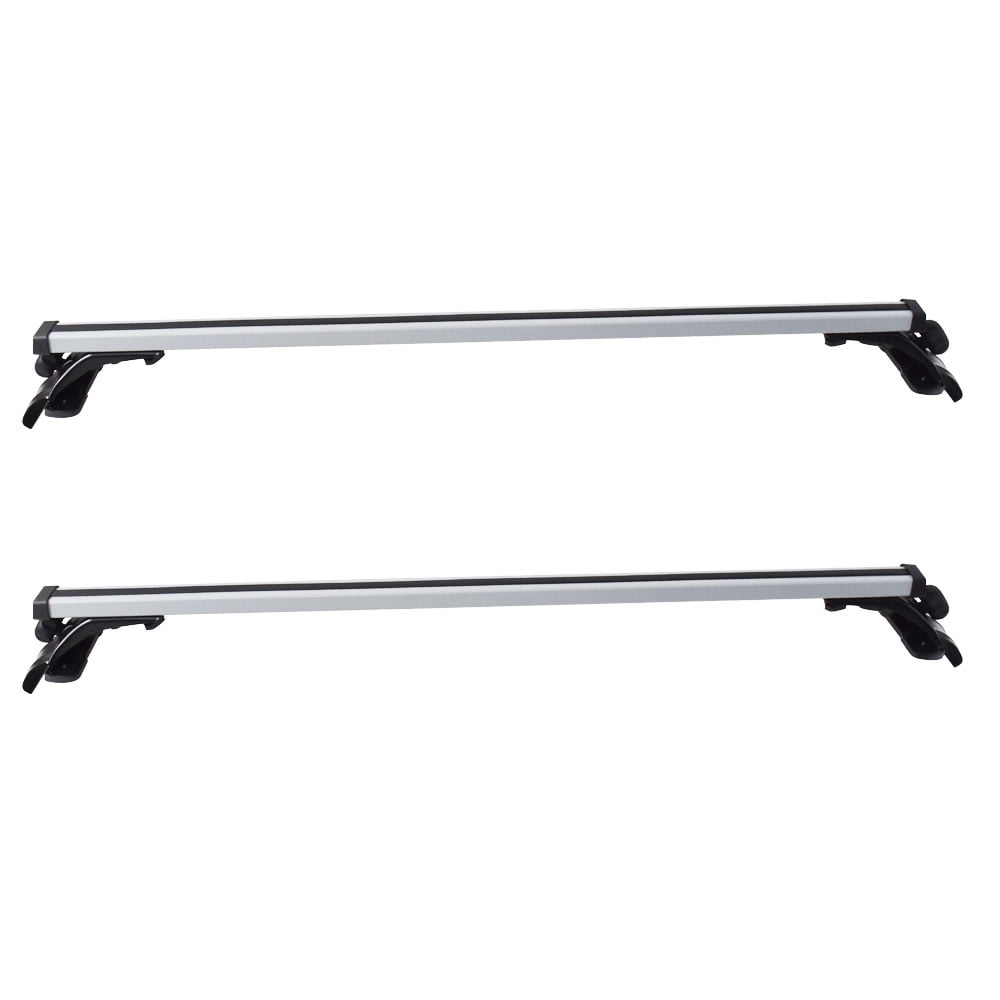 ALL-CARB Universal 48"" Inch (120CM) 330LB (150KG) Car Top Roof Cross Bar Luggage Cargo Carrier Rack w/ 3 Kinds Clamp Silver Universal Roof Rack Cross Bars